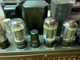 RCA MI - 12235 6L6 Tube Amplifier Vintage Antique Western Electric 60 Watt 6C5 2