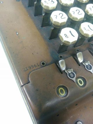 Vintage Felt & Tarrant Comptometer Model H 219961 great. 6