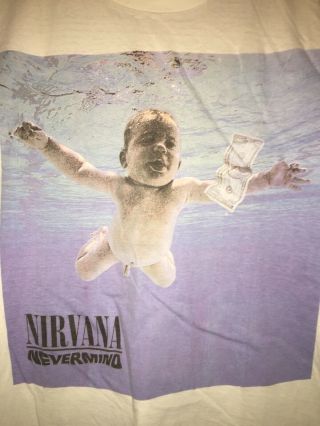 Vtg Rare 91 Nirvana Tour Shirt Nevermind Baby Cobain Soundgarden Fear Of God Fog