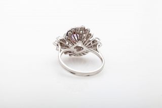 Antique 1950s $5000 1.  25ct Natural PURPLE Sapphire Diamond 18k White Gold Ring 4