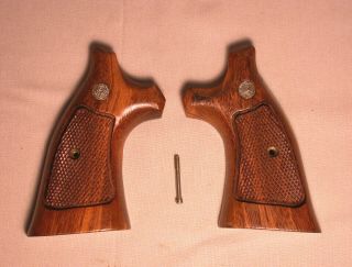 Smith & Wesson S&w Vintage Factory Wood Target Grips K L Frame Matched Set