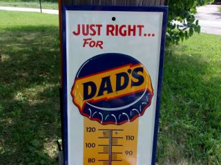 , ANTIQUE,  VINTAGE,  DADS ROOTBEER THERMOMETER,  SODA ADVERTISING,  PEPSI,  COKE,  HIRES, 2