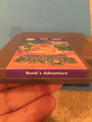 Bonk ' s Adventure Rare Nintendo Nes Video Game 3