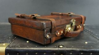 Rare Antique English Leather Pistol Case