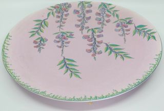 Large Vintage Art Deco Carlton Ware Wall Hanging Plate Charger.  Wisteria (3866)