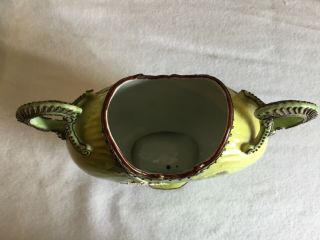 Antique Nippon Hand Painted Moriage Vase Maple Leaf Mark 6