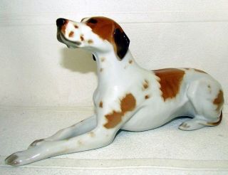 Dog Lfz Lomonosov Vintage 1960s Ussr Russian Porcelain Animal Figurine