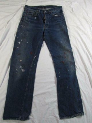 Vtg 70s Levi 501 Single Stitch Redline Faded Denim Jeans Measure 32x33 No Big E