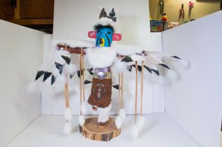 Vintage Kachina Doll EAGLE by Navajo Artist N.  YAZZIE 400,  528 23 