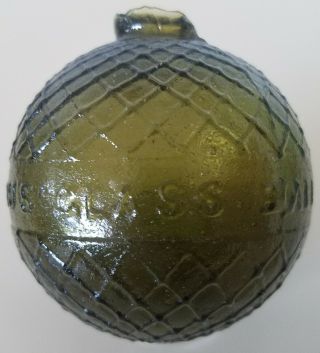 GREEN BOGARDUS GLASS TARGET BALL 2