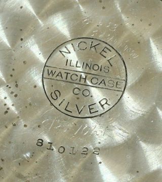 ILLINOIS 16 SIZE 17 JEWEL OPEN FACE POCKET WATCH - RUNNING STRONG AD194 6