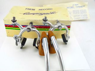 Campagnolo Nuovo Record Brake set 60mm reach nutted Vintage Bicycle NOS 2