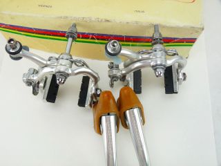 Campagnolo Nuovo Record Brake set 60mm reach nutted Vintage Bicycle NOS 3