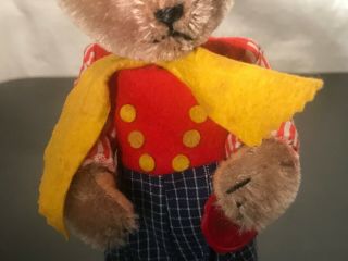 1950 ' s US Zone Germany Schuco Tricky Bear Yes / No Teddy Bear Toy with Tag 3