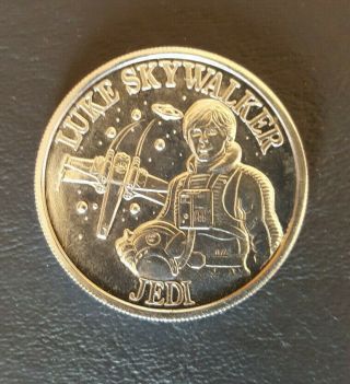 Vintage Kenner Star Wars Potf Coin Luke Skywalker X - Wing Prototype