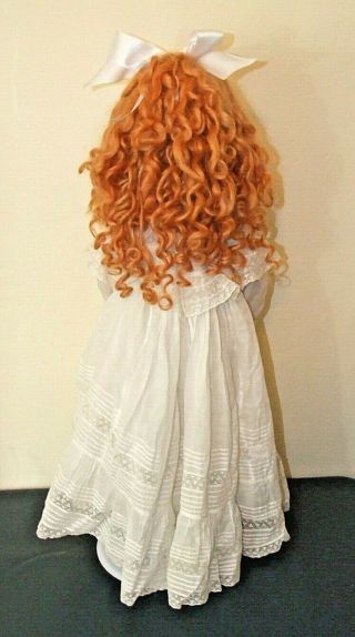 LARGE GERMAN BISQUE HEAD DOLL - AM 390 - 28 INCHES TALL - GREAT MOHAIR WIG 3