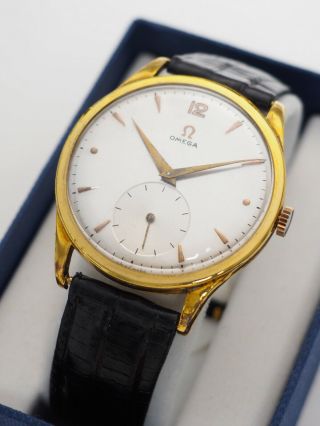 Vintage Omega 18k Solid Gold Watch For Men Cal 265