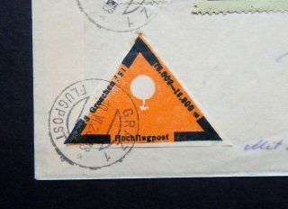 RARE AUSTRIA 1928 1st BALLON - ROCKET FLIGHT COVER CV$$$ 2