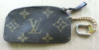 Vintage Louis Vuitton Zip Coin Purse Wallet W/ Clip Small Miniature Lv