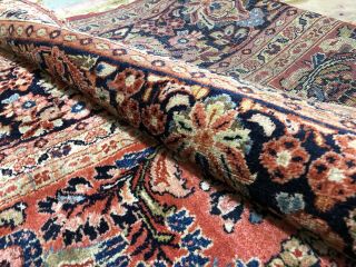 Auth: 30 ' s Antique Rug Exceptional Botanical Traditional Beauty Red 9x12 NR 10