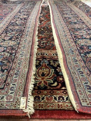 Auth: 30 ' s Antique Rug Exceptional Botanical Traditional Beauty Red 9x12 NR 12