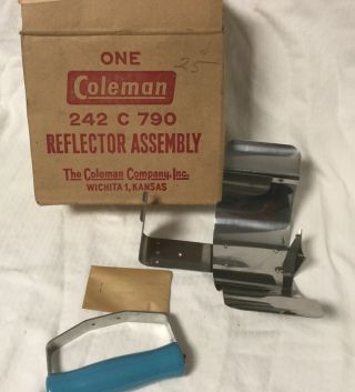 Vintage Coleman Lantern Reflector With Handle 242 C 790 - Nos Vintage 1948