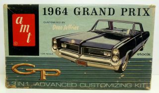 Vintage Amt 1964 Pontiac Grand Prix Hardtop 3 In 1 Kit