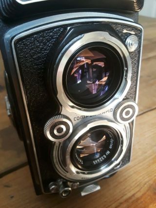 Rollei Rolleiflex TLR 3.  5 MX 75mm with Tessar Carl Zeiss Lens Vintage Camera 4