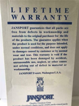 Vintage Black Jansport Daypack Leather Bottom Backpack NOS Box USA 4