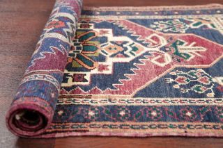 Vintage Geometric Oushak Turkish Oriental Area Rug Tribal Hand - Knotted Wool 2x4