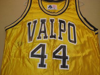 Vintage VALPO Bill Jenkins Autographed Valparaiso Game Basketball Jersey 3