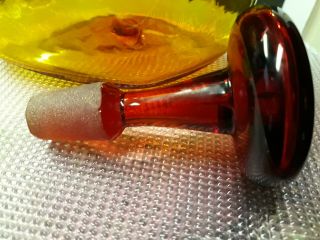 Vintage BLENKO Blown Glass Amberina Decanter w Stopper STUNNING 5