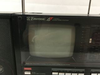 Vintage Emerson Portable TV AM/FM Radio Cassette XLC556A TV 5” Repair 3