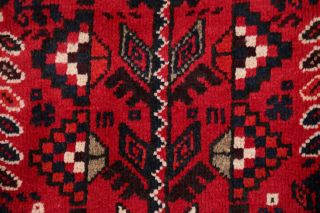 Vintage Geometric Tribal Dynasty Persepolis Abadeh Area Rug Hand - Knotted RED 6x8 8
