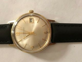 Vintage Girard Perregaux Gyromatic 14K Solid Gold Men ' s Watch Date 4