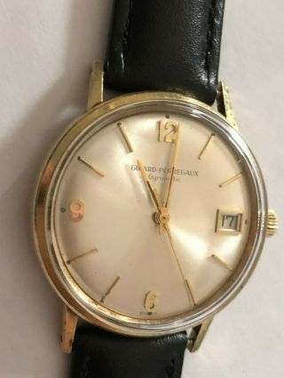 Vintage Girard Perregaux Gyromatic 14K Solid Gold Men ' s Watch Date 5