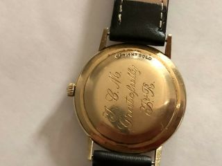 Vintage Girard Perregaux Gyromatic 14K Solid Gold Men ' s Watch Date 8