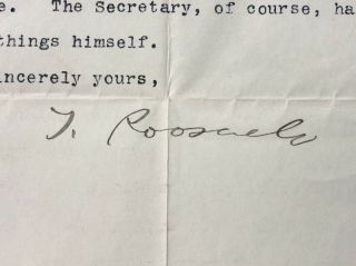 Theodore Roosevelt Signed Personal Letter 1898 Assistant Secretary of Navy RARE 3