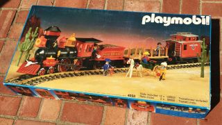 Vintage Playmobil 4033 Steaming Mary Western G Scale Train Set Box Rare