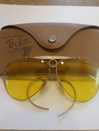 Vintage Ray - Ban Shooting Glasses By Bausch & Lomb 1/10 12k Gold Filled