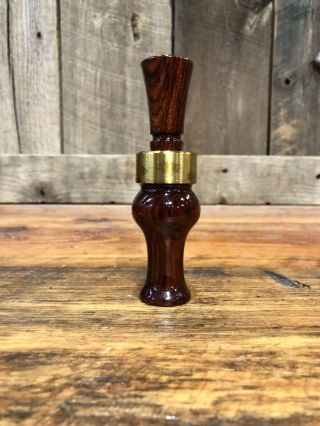 Vintage Roy Rhodes Duck Hunting Call World Champion Cocobolo