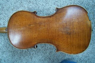 Antique Full Size Unmarked Birdseye Back Violin Estate