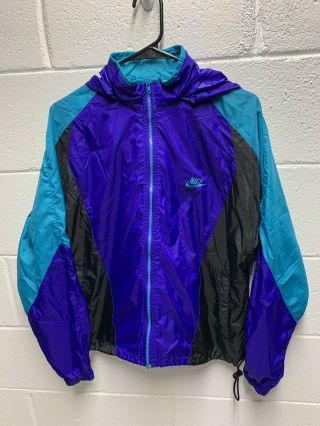 Vintage Nike Gray Tag Windbreaker Jacket Mens Size Small Purple 80s 90s Jordan