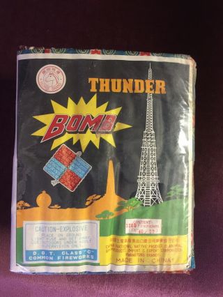 Vintage Horse Brand Thunder Bomb Label
