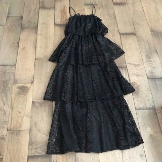 Vintage Young Edwardian By Arpeja Lace Dress Boho 7 Black Long Maxi Midi