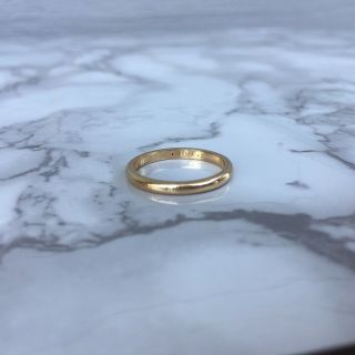 Vintage Solid 18k 750 Yellow Gold Stacking Wedding Band Ring