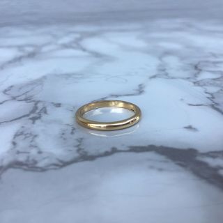 Vintage Solid 18K 750 Yellow Gold Stacking Wedding Band Ring 3