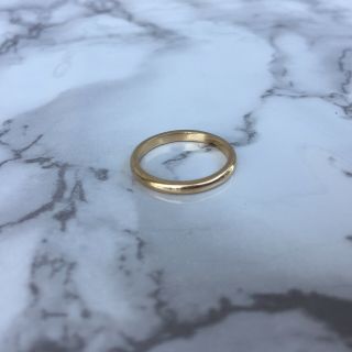 Vintage Solid 18K 750 Yellow Gold Stacking Wedding Band Ring 5