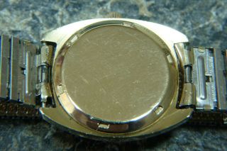 SOLID 14k Gold Vintage Men ' s Omega Seamaster Automatic Watch W/Calendar Runs 6