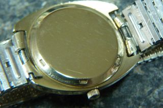 SOLID 14k Gold Vintage Men ' s Omega Seamaster Automatic Watch W/Calendar Runs 7